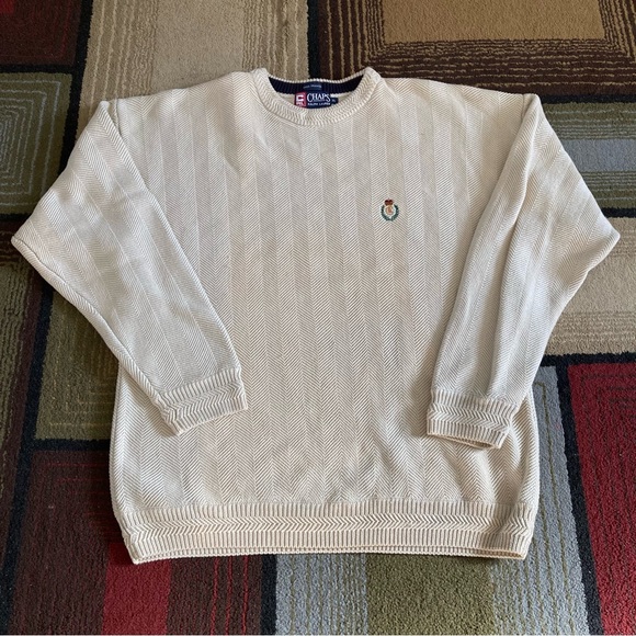 Vintage Chaps Ralph Lauren Knit Hand Framed Crewneck Sweater Men's Size XL - Picture 1 of 7
